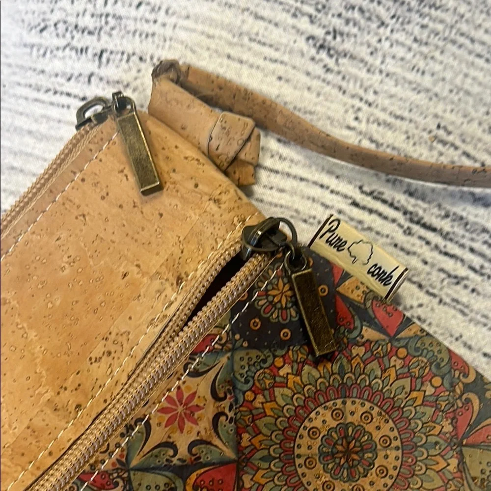 Pure Cork Crossbody Bag with Colorful Pattern - Picture 12 of 12